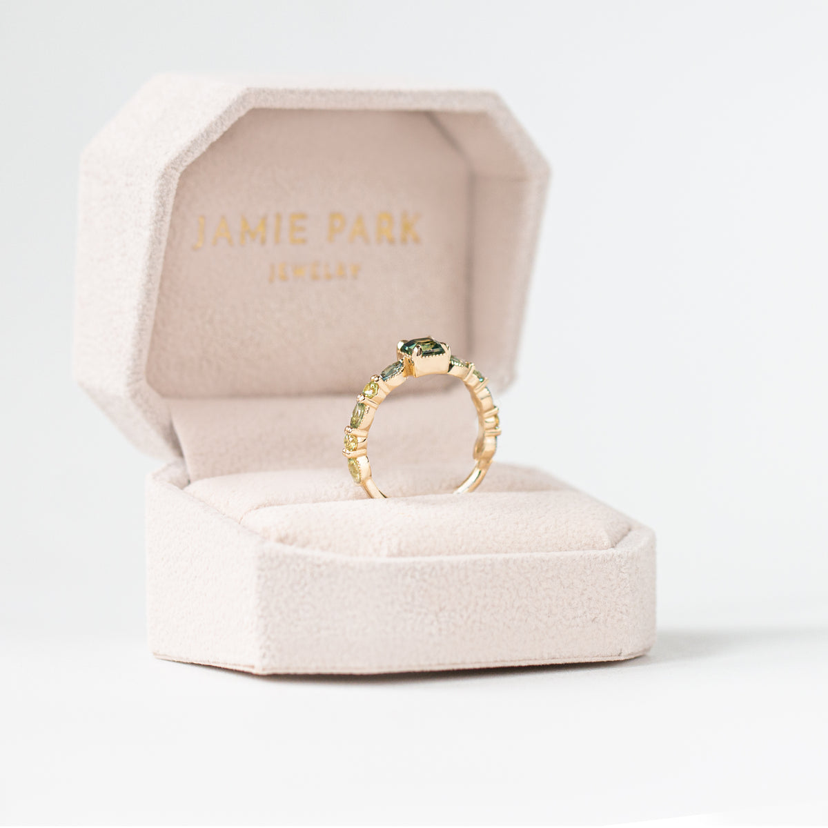 Jamie Park Jewelry - 3/4 ct. Asscher Cut Parti Sapphire Ring