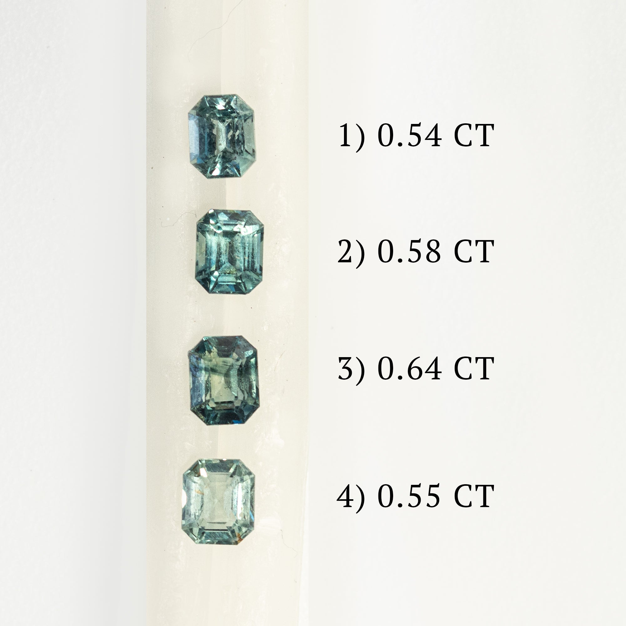 Jamie Park Jewelry - 1/2ct. Emerald Cut Teal Sapphire Sienna Ring