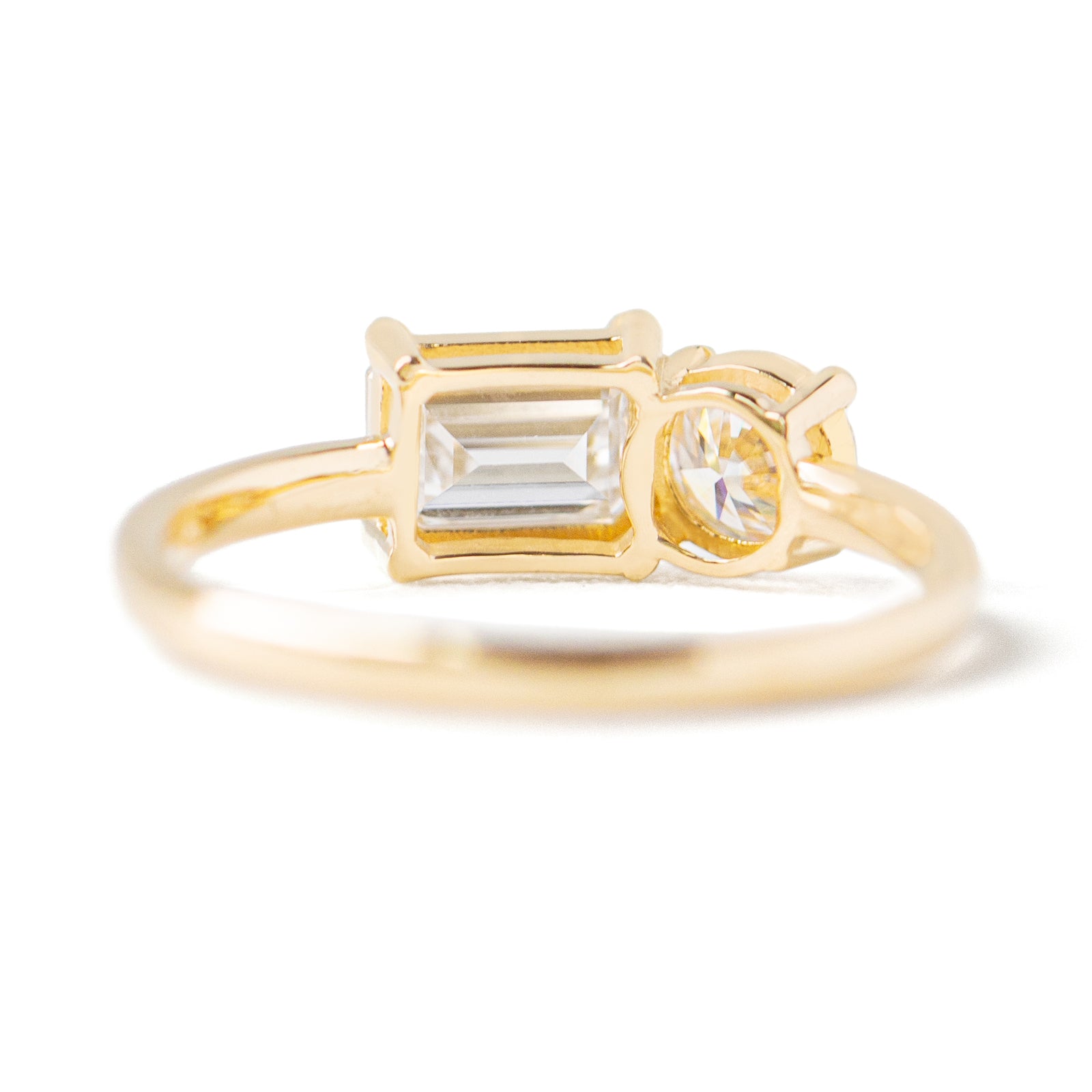 Jamie Park Jewelry -Toi Et Moi Round & Emerald Moissanite Ring