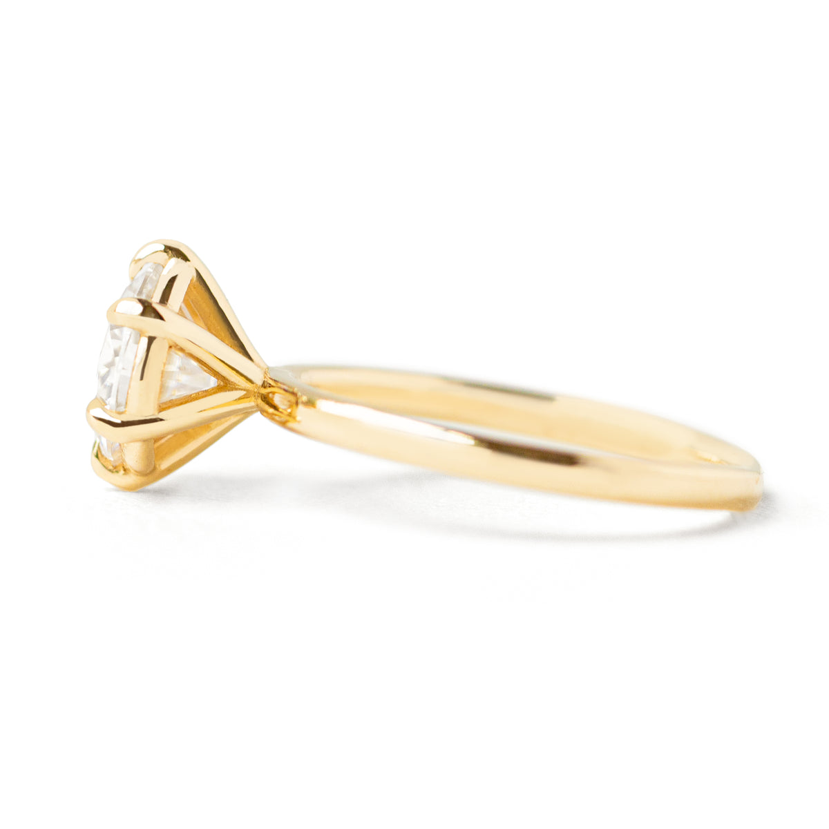 Jamie Park Jewelry -Peonia 2ct Round Moissanite RingJamie Park Jewelry -2ct. Peonia Round Six Prong Solitaire Ring - Lab White Sapphire/ Moissanite