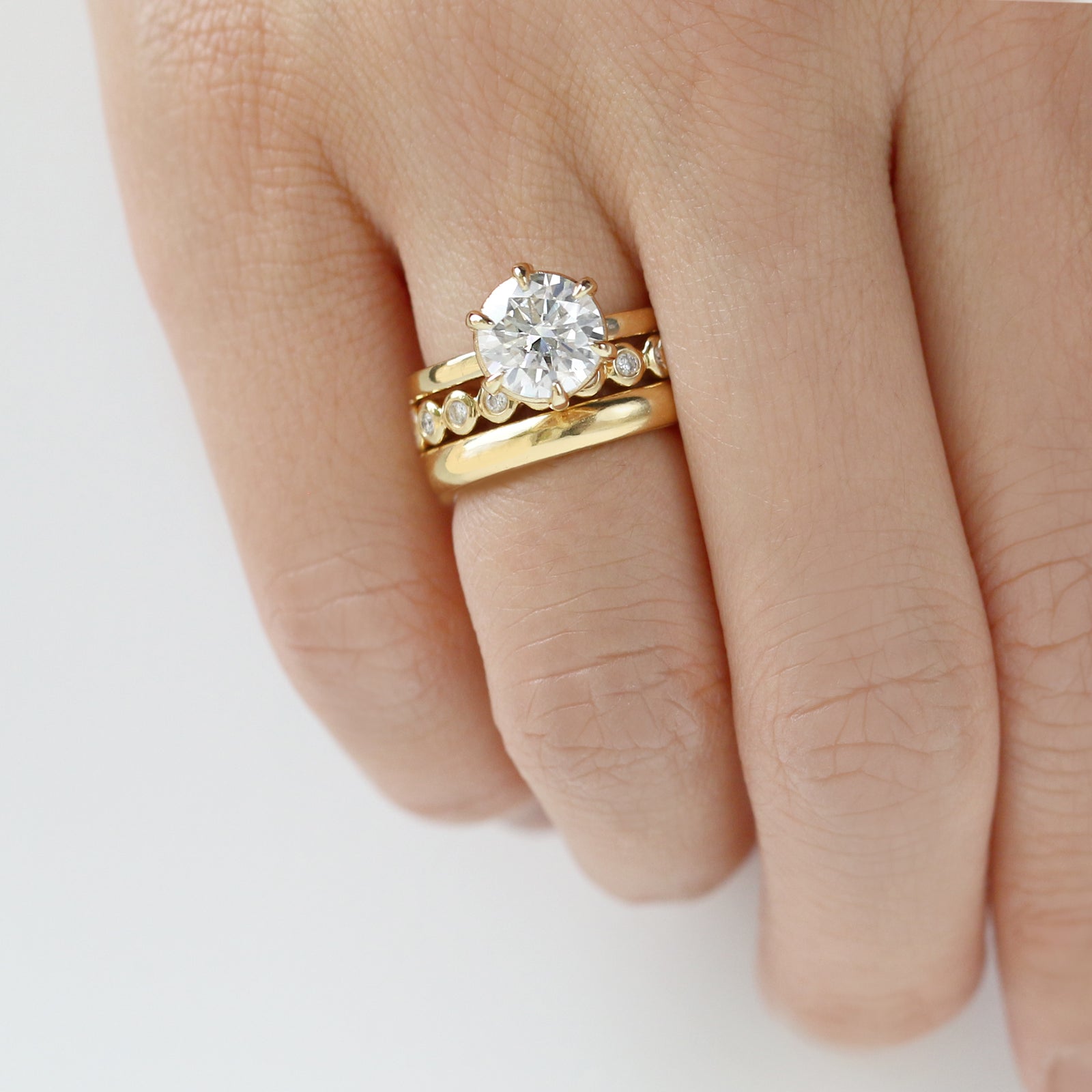 Jamie Park Jewelry -Peonia 2ct Round Moissanite RingJamie Park Jewelry -2ct. Peonia Round Six Prong Solitaire Ring - Lab White Sapphire/ Moissanite