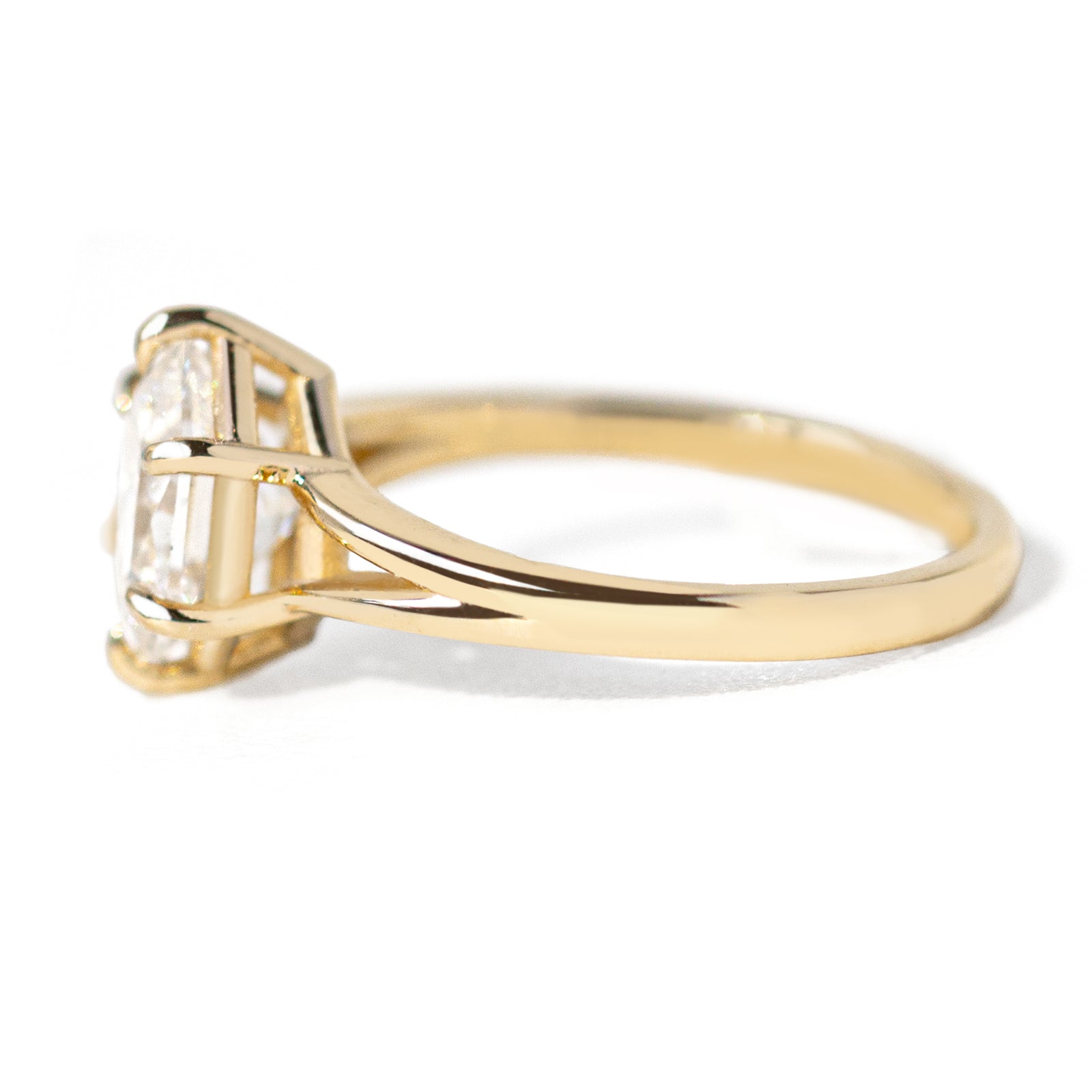 Jamie Park Jewelry -2.5 ct. Hexagon Moissanite Split Shank Ring