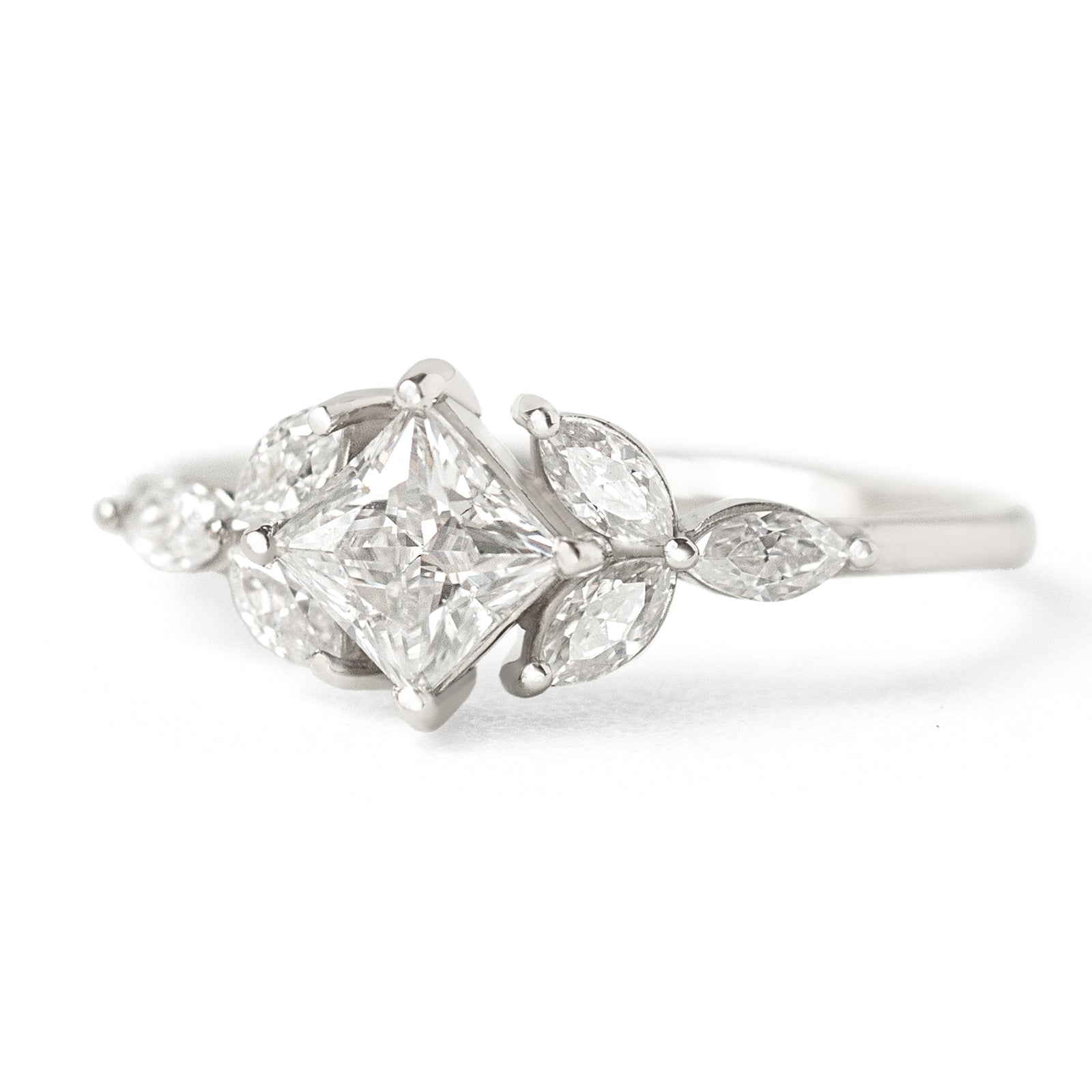 Jamie Park Jewelry -Princess Cut Moissanite Cluster Ring