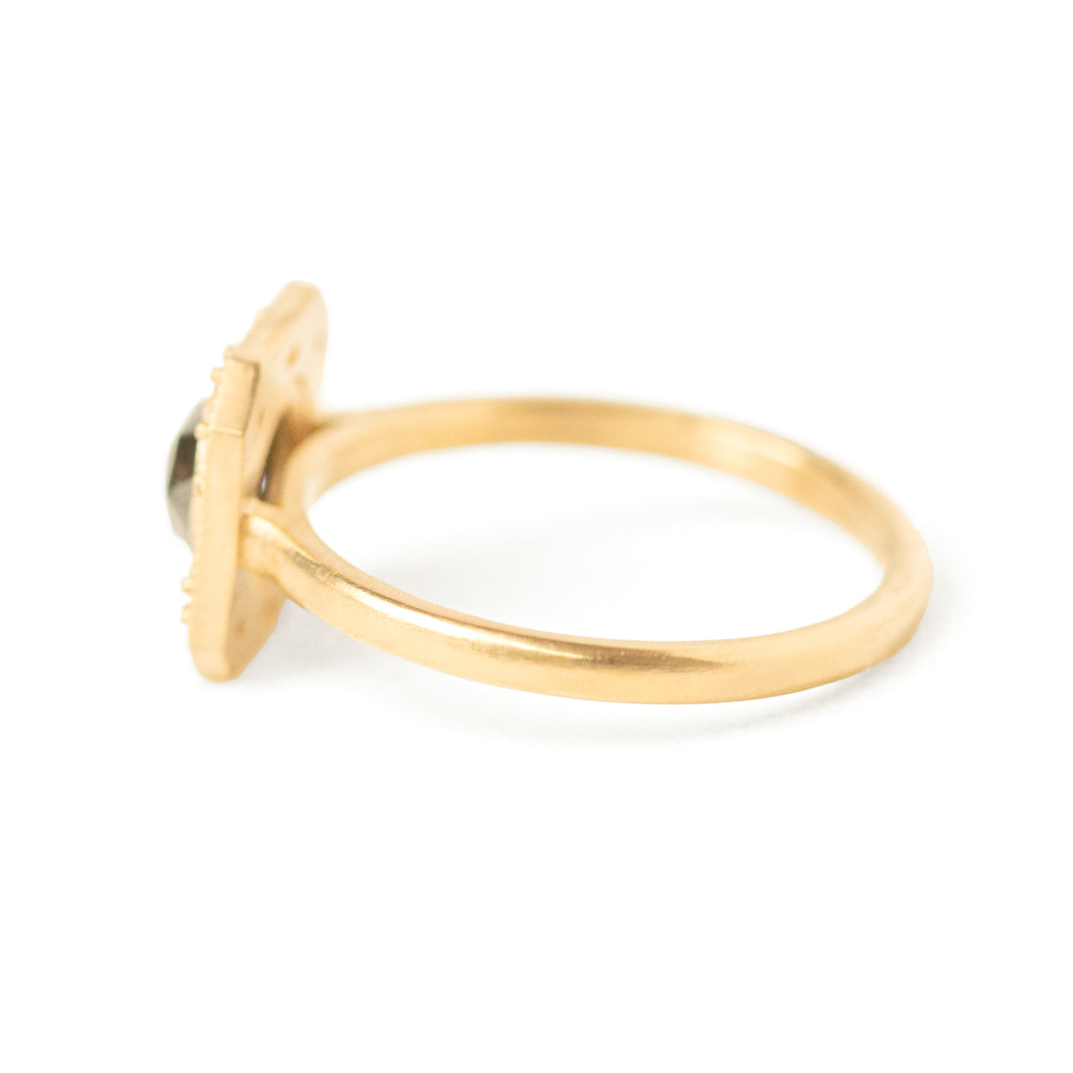 Rustic Bezel Salt and Pepper Diamond RingJamie Park Jewelry - Rustic Bezel Salt and Pepper Diamond Ring