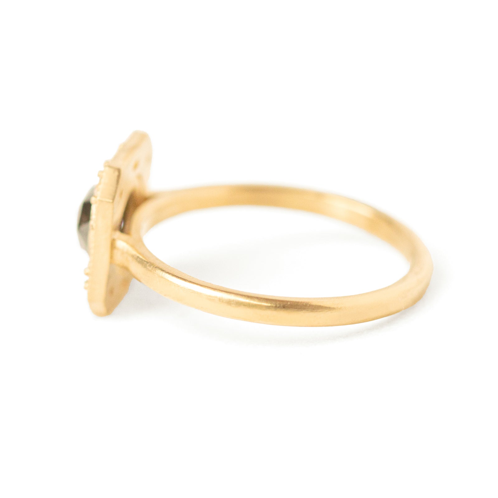 Rustic Bezel Salt and Pepper Diamond RingJamie Park Jewelry - Rustic Bezel Salt and Pepper Diamond Ring