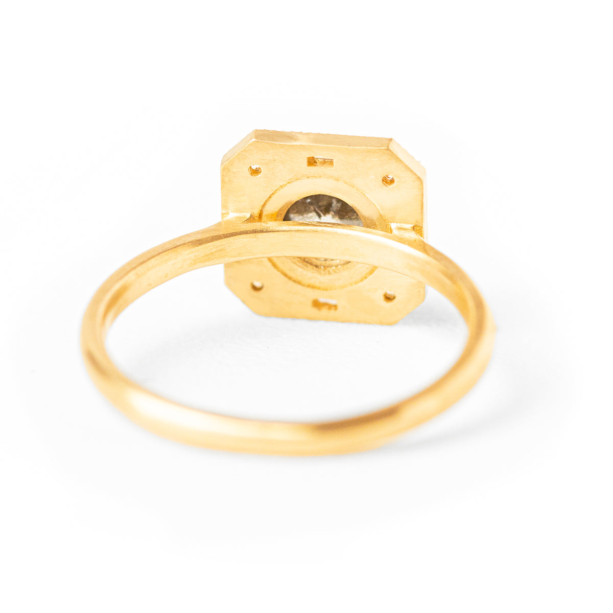 Rustic Bezel Salt and Pepper Diamond RingJamie Park Jewelry - Rustic Bezel Salt and Pepper Diamond Ring