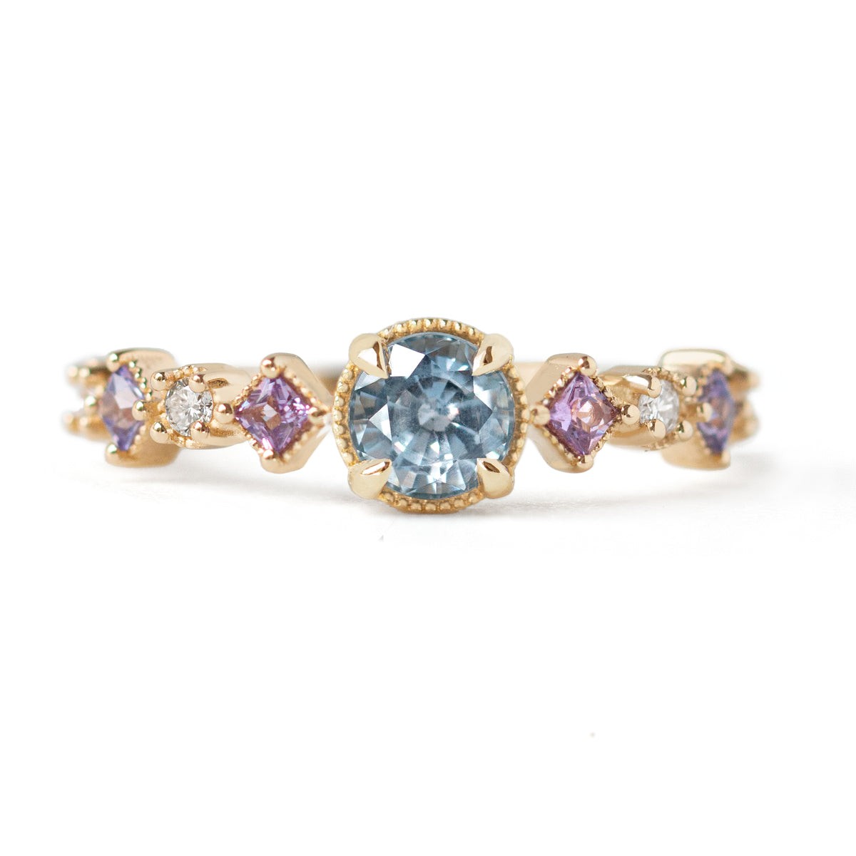 Jamie Park Jewelry - Light Blue Montana Sapphire Diamond Ring