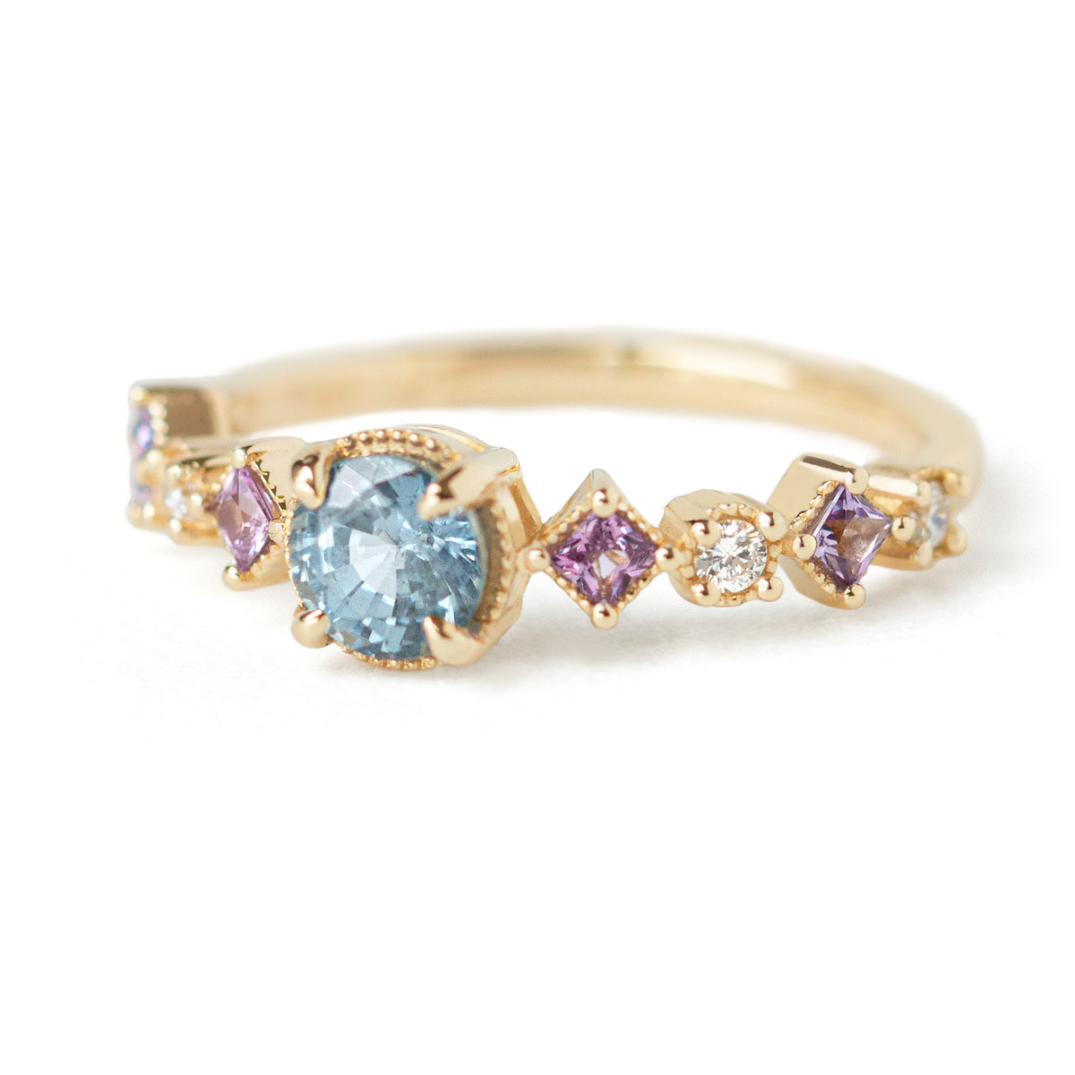 Jamie Park Jewelry - Light Blue Montana Sapphire Diamond Ring