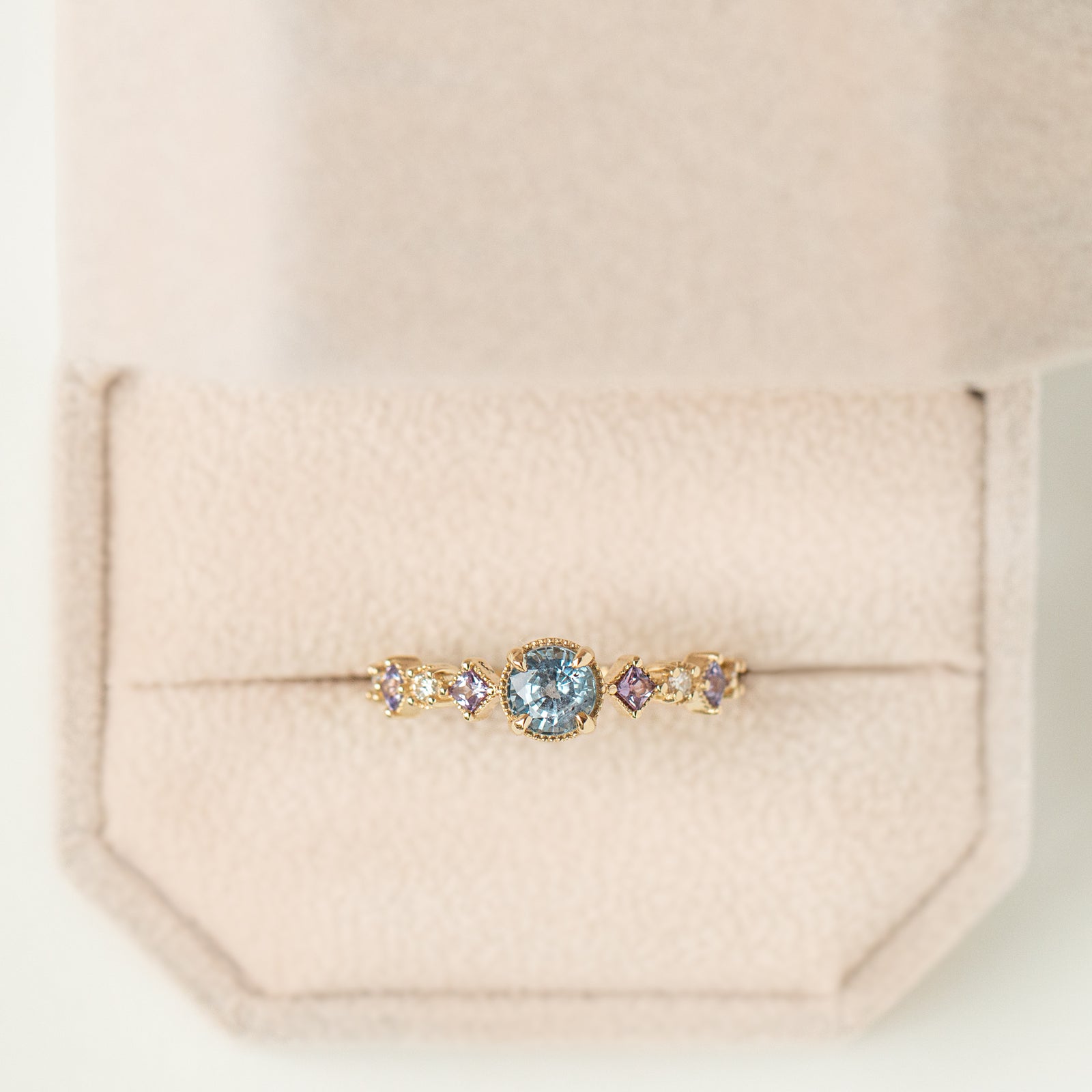 Jamie Park Jewelry - Light Blue Montana Sapphire Diamond Ring