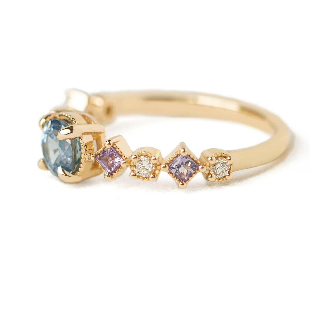 Jamie Park Jewelry - Light Blue Montana Sapphire Diamond Ring
