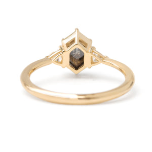 Jamie Park Jewelry -1.13 tcw. Hexagon Cut Salt and Pepper Diamond Ring  Edit alt text