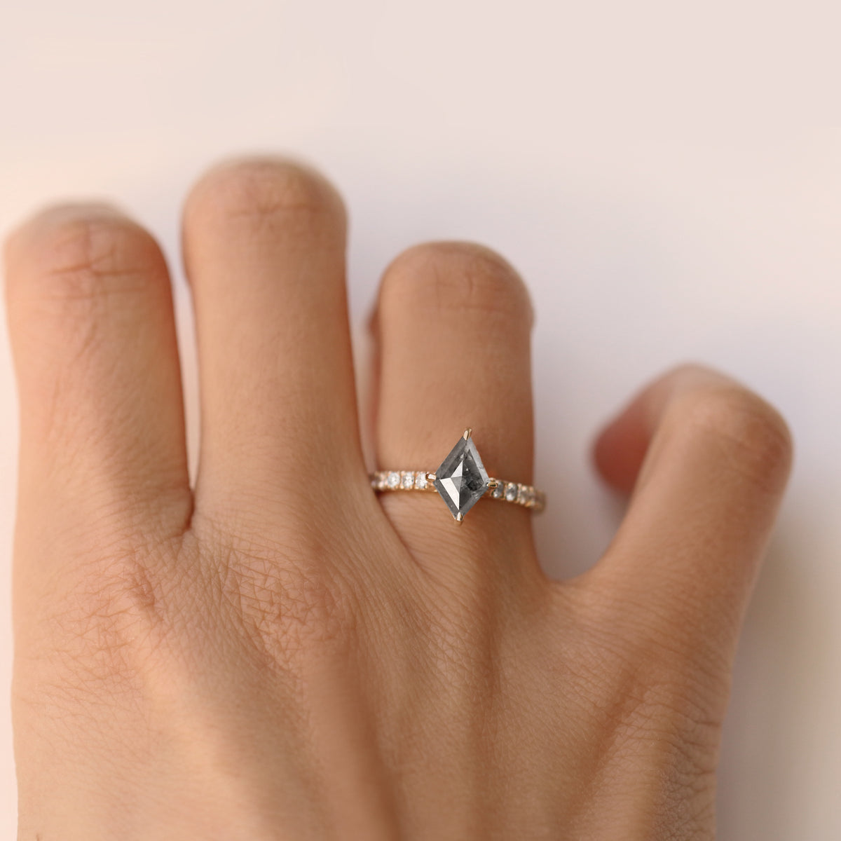 Jamie Park Jewelry |Edith 1.5CT Kite Cut Salt and Pepper Diamond Ring