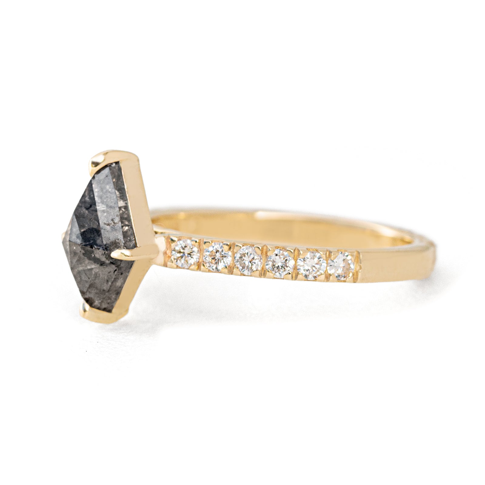 Jamie Park Jewelry |Edith 1.5CT Kite Cut Salt and Pepper Diamond Ring