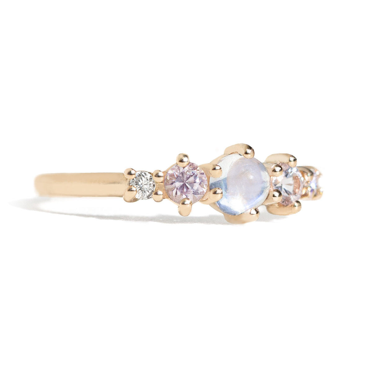 Georgia Moonstone Pink Sapphire Ring