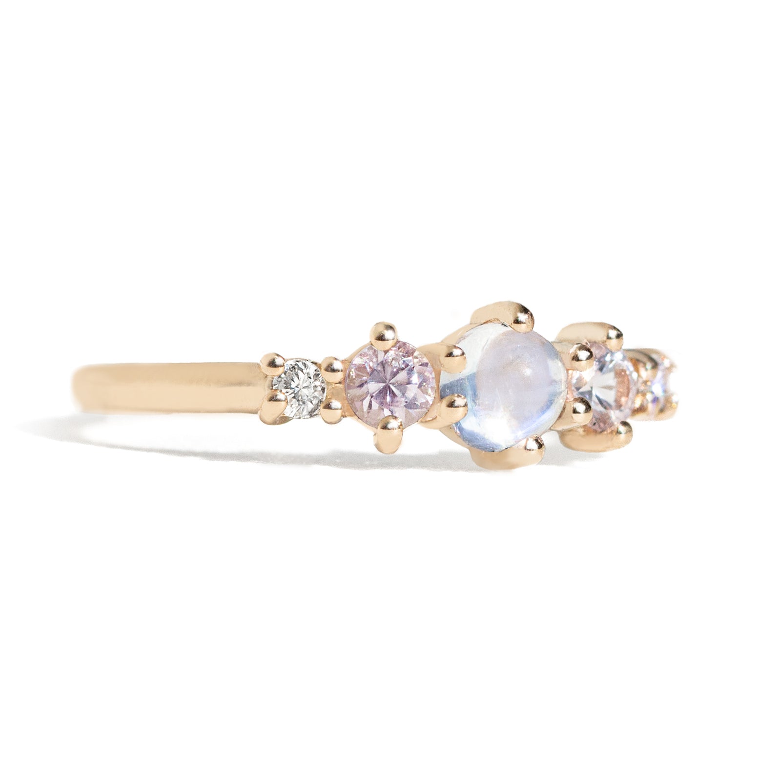 Georgia Moonstone Pink Sapphire Ring