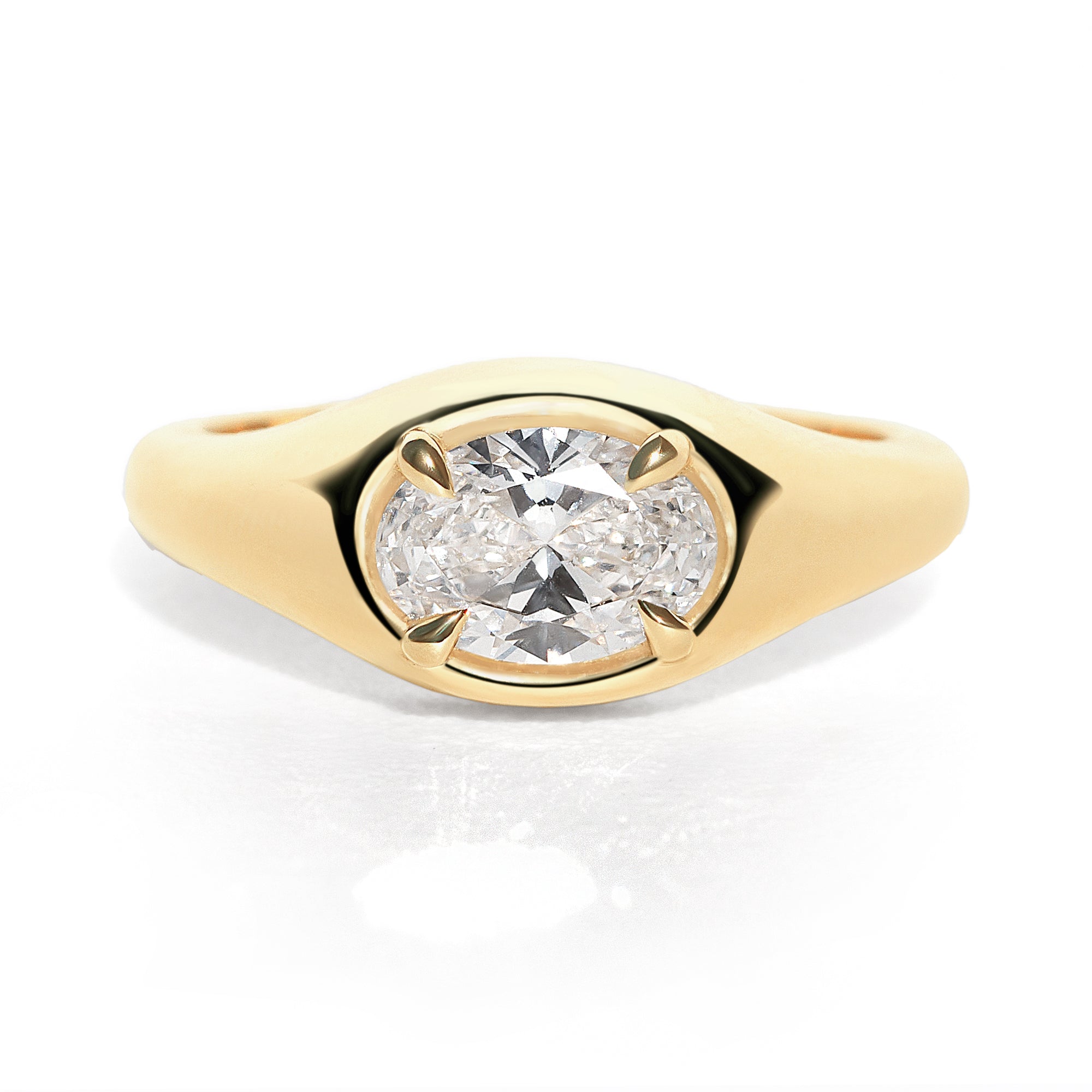 Jamie Park Jewelry | Frame 1ct Oval East West Ring