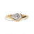 Flow 1ct Pear East West Half Bezel Ring