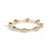 Gold ring with small diamonds on a white background