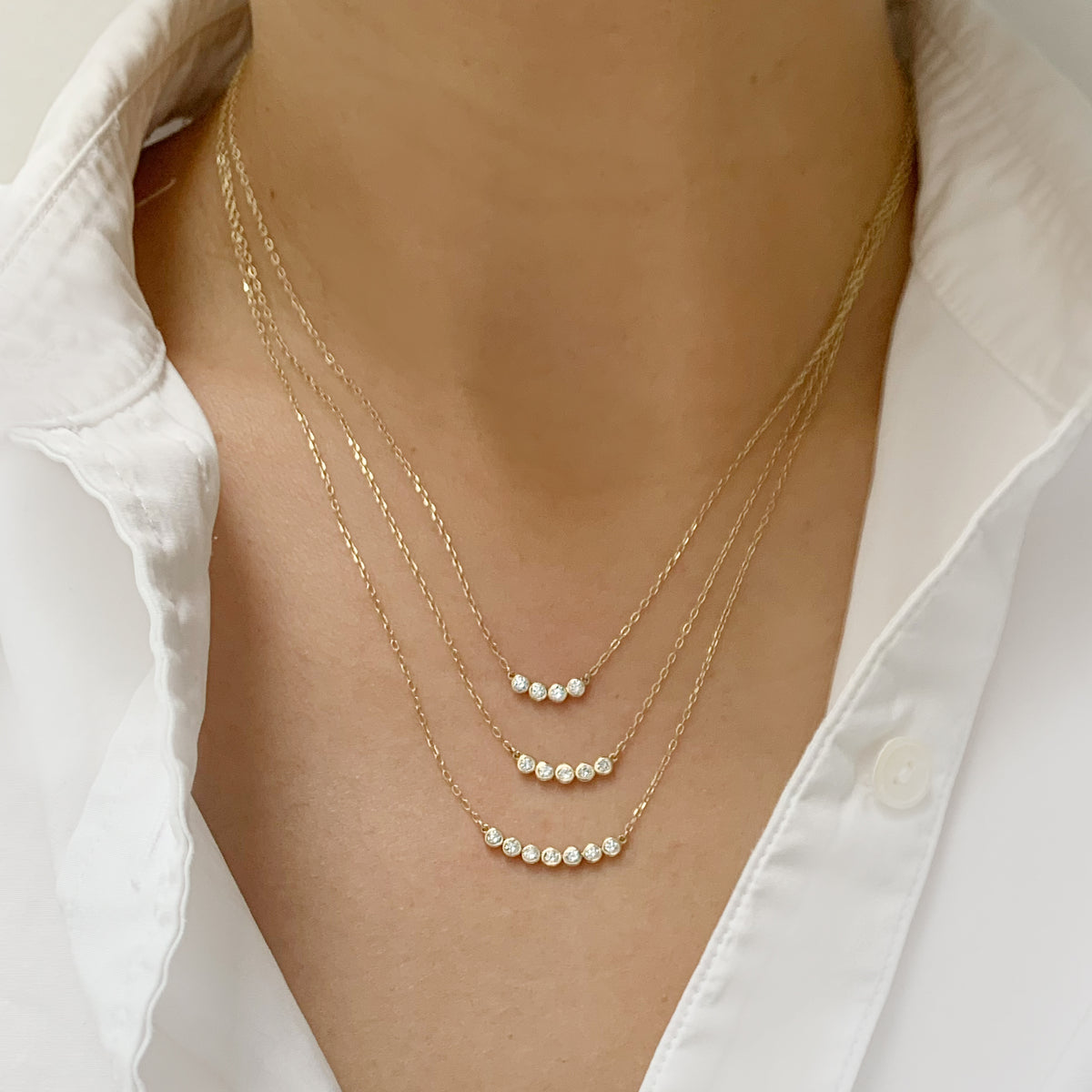 Five Diamond Necklace