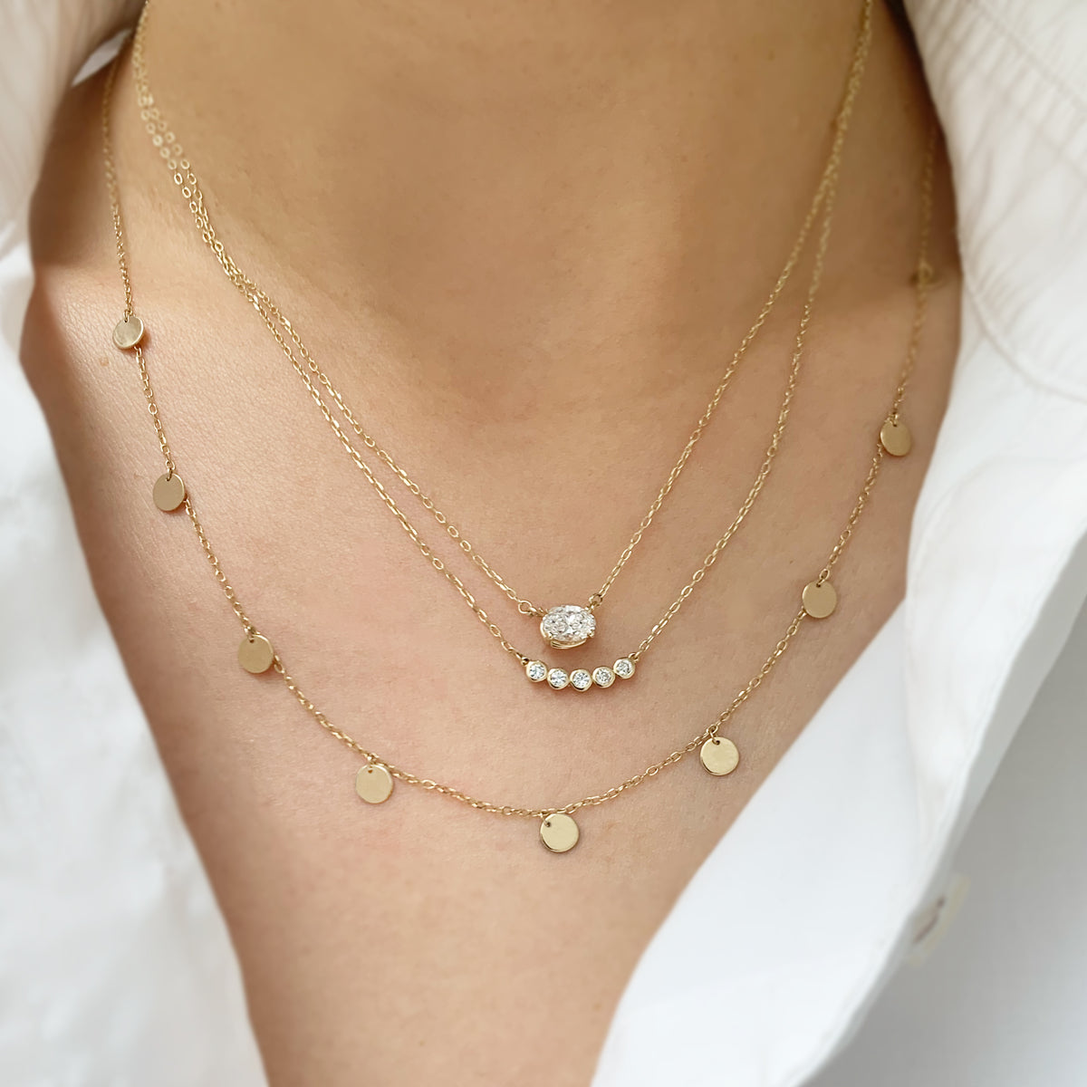Five Diamond Necklace
