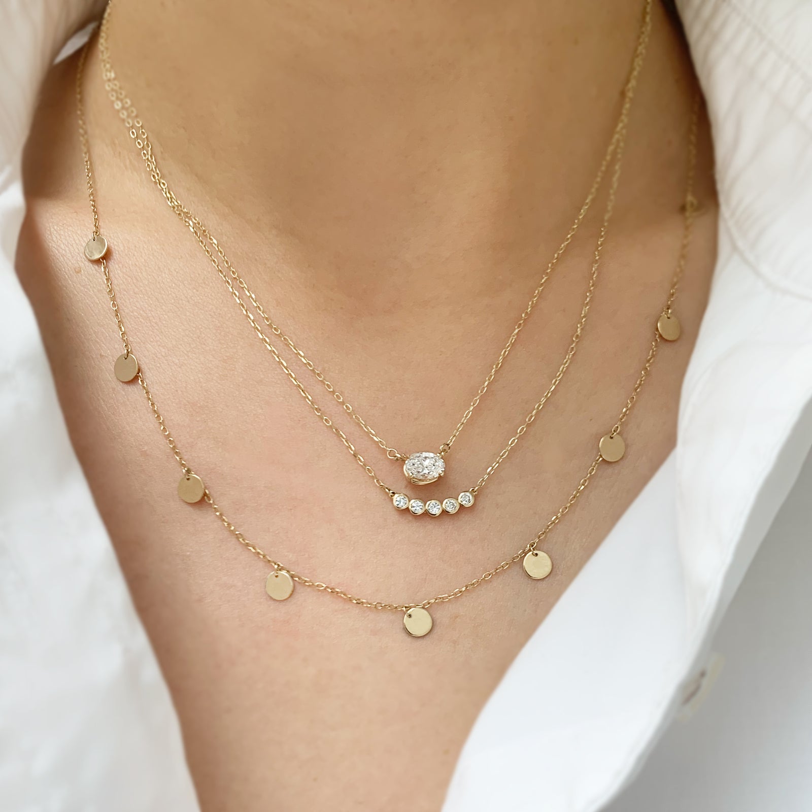 Five Diamond Necklace