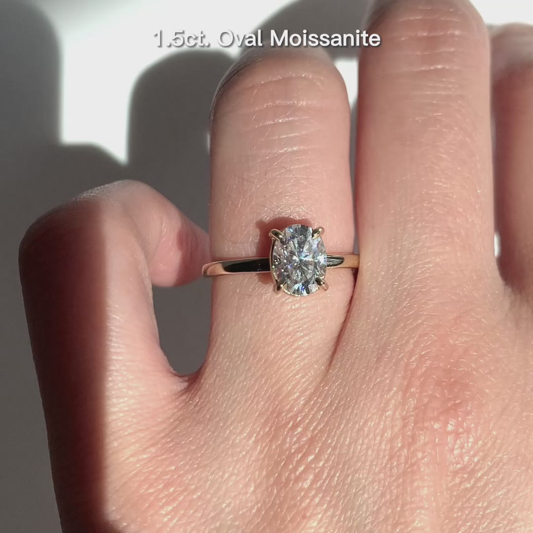 Magnolia Oval Four Prong Solitaire Ring