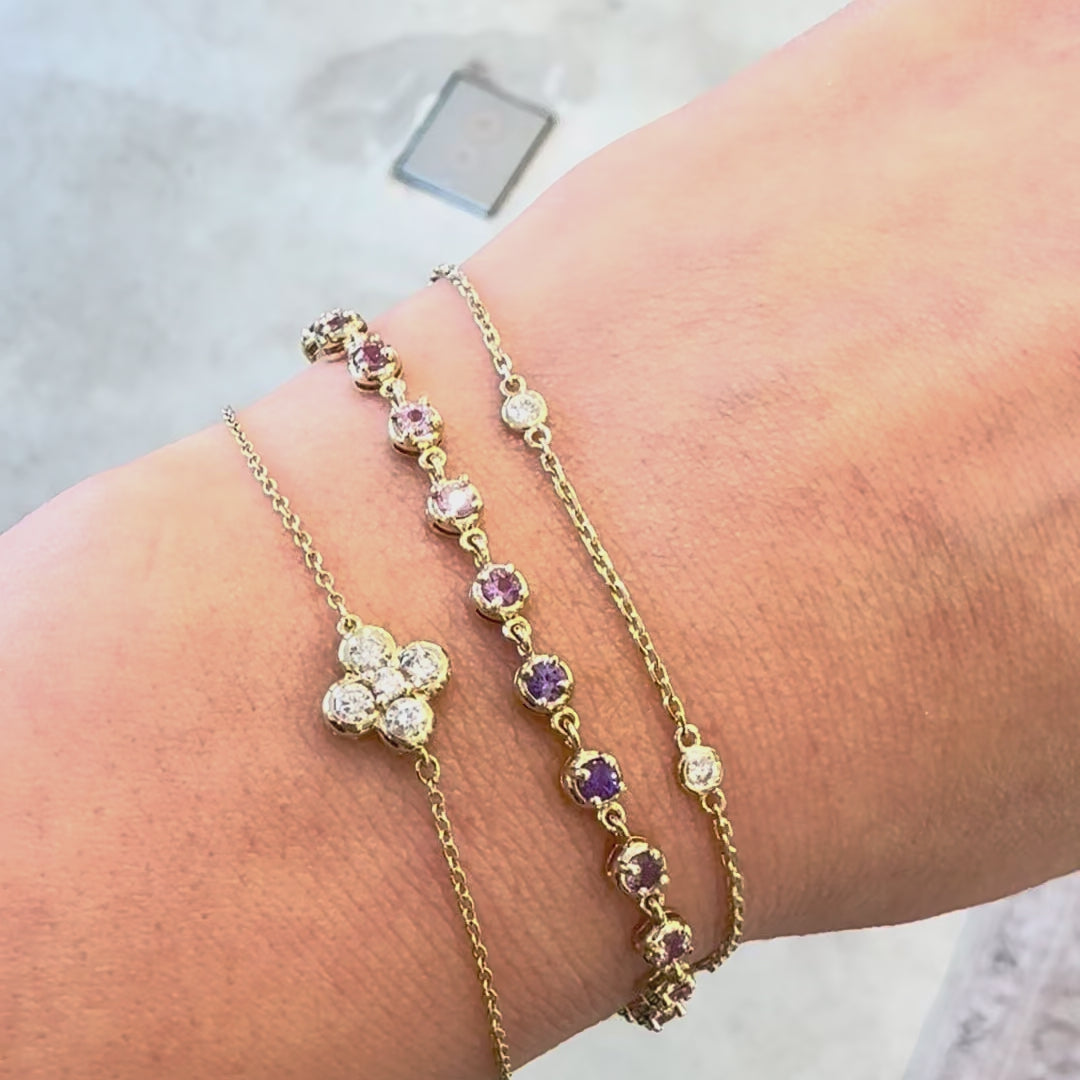 Ombré Lavender Sapphire Bracelet