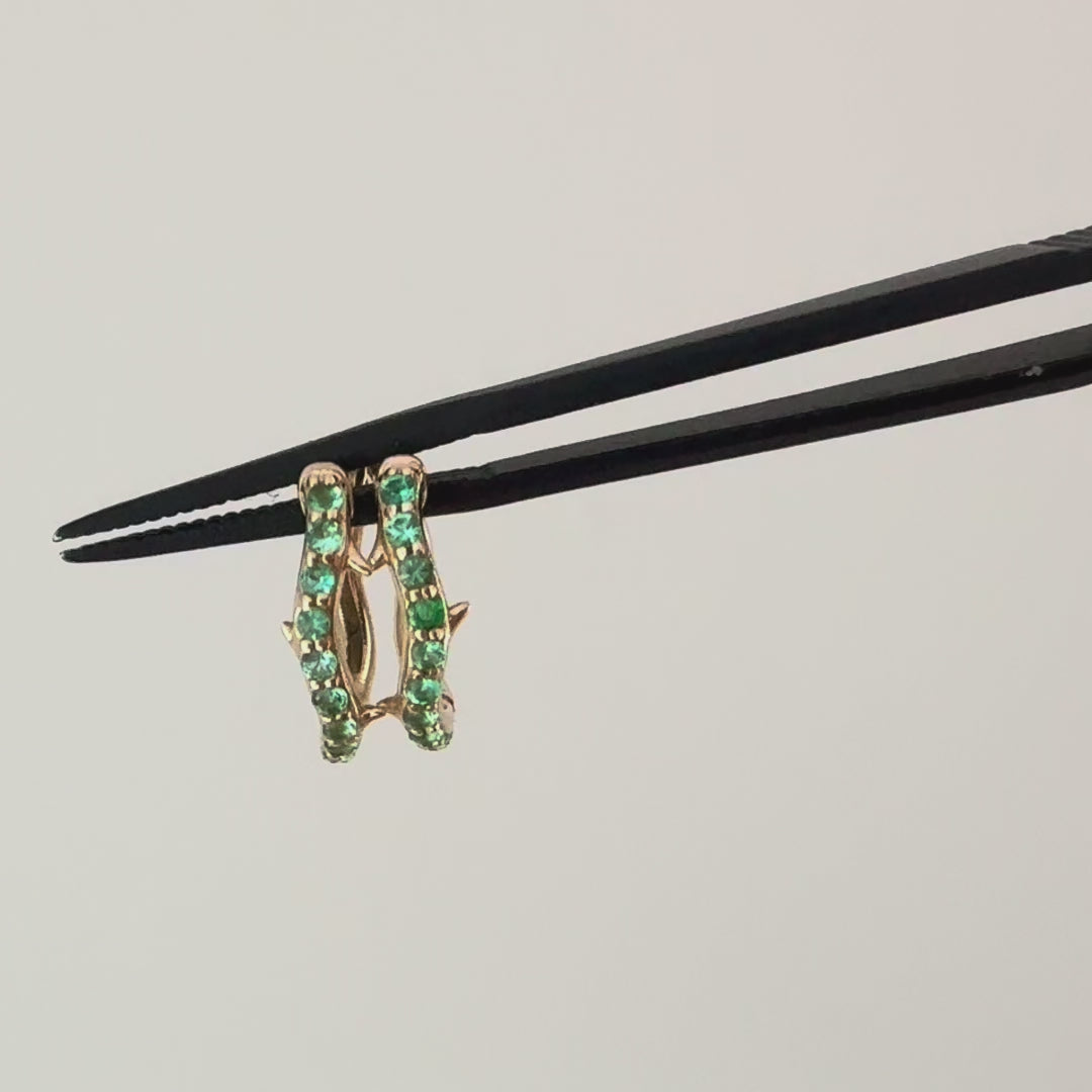 Emerald Thorn Hoops