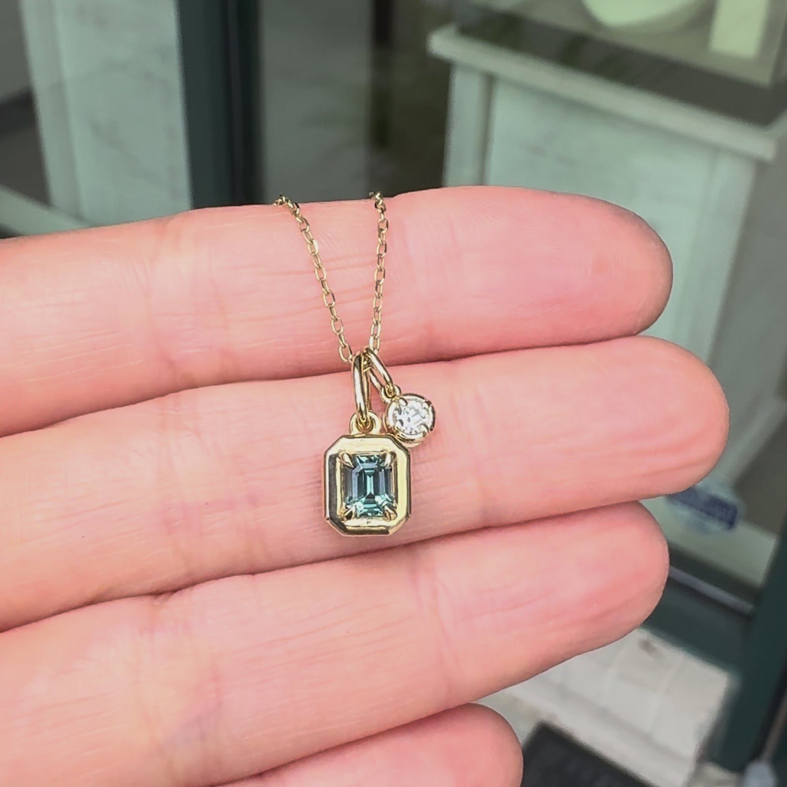 Collet Diamond Charm