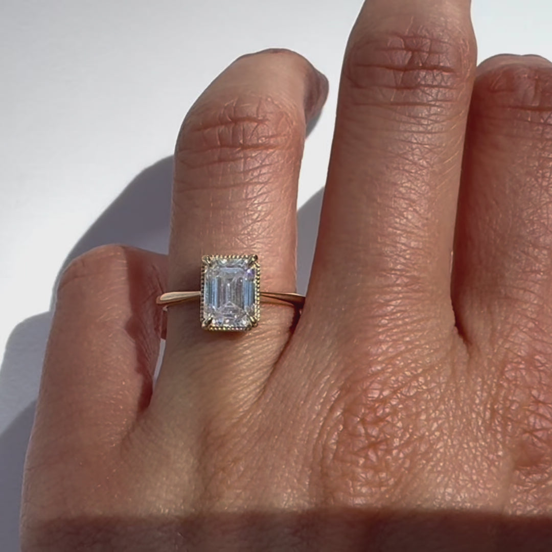 Hera 1.5ct Emerald Cut Solitaire Ring