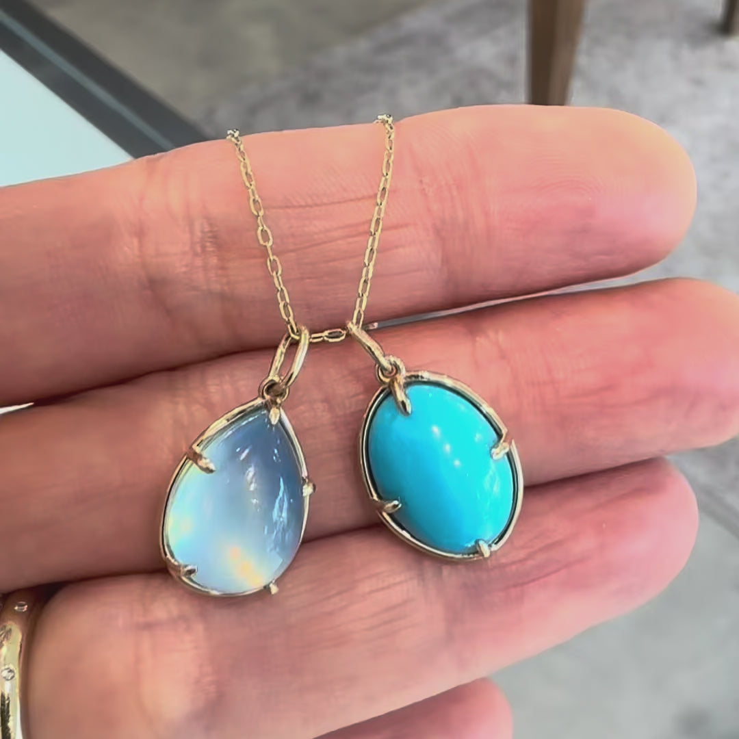 Turquoise Double-Sided Drop Necklace