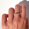 Jamie Park Jewelry - Blue Zircon Turquoise Diamond Ring