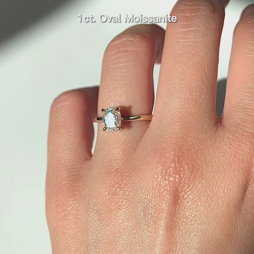 Magnolia Oval Four Prong Solitaire Ring