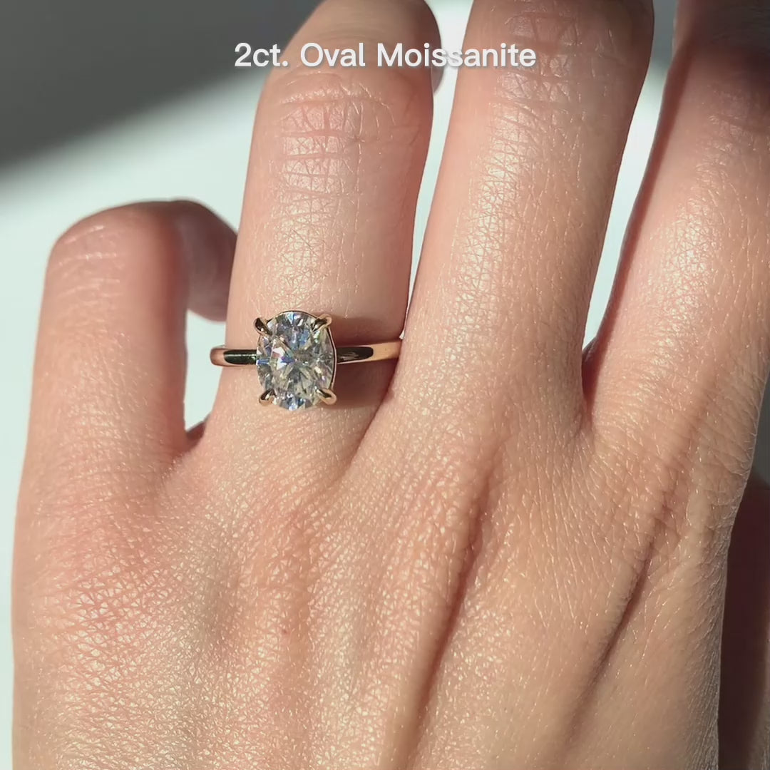 Magnolia Oval Four Prong Solitaire Ring