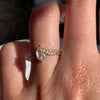 Jamie Park Jewelry | Meadow Dutch Marquise Diamond Ring, Hexagon diamond, olive leaf band