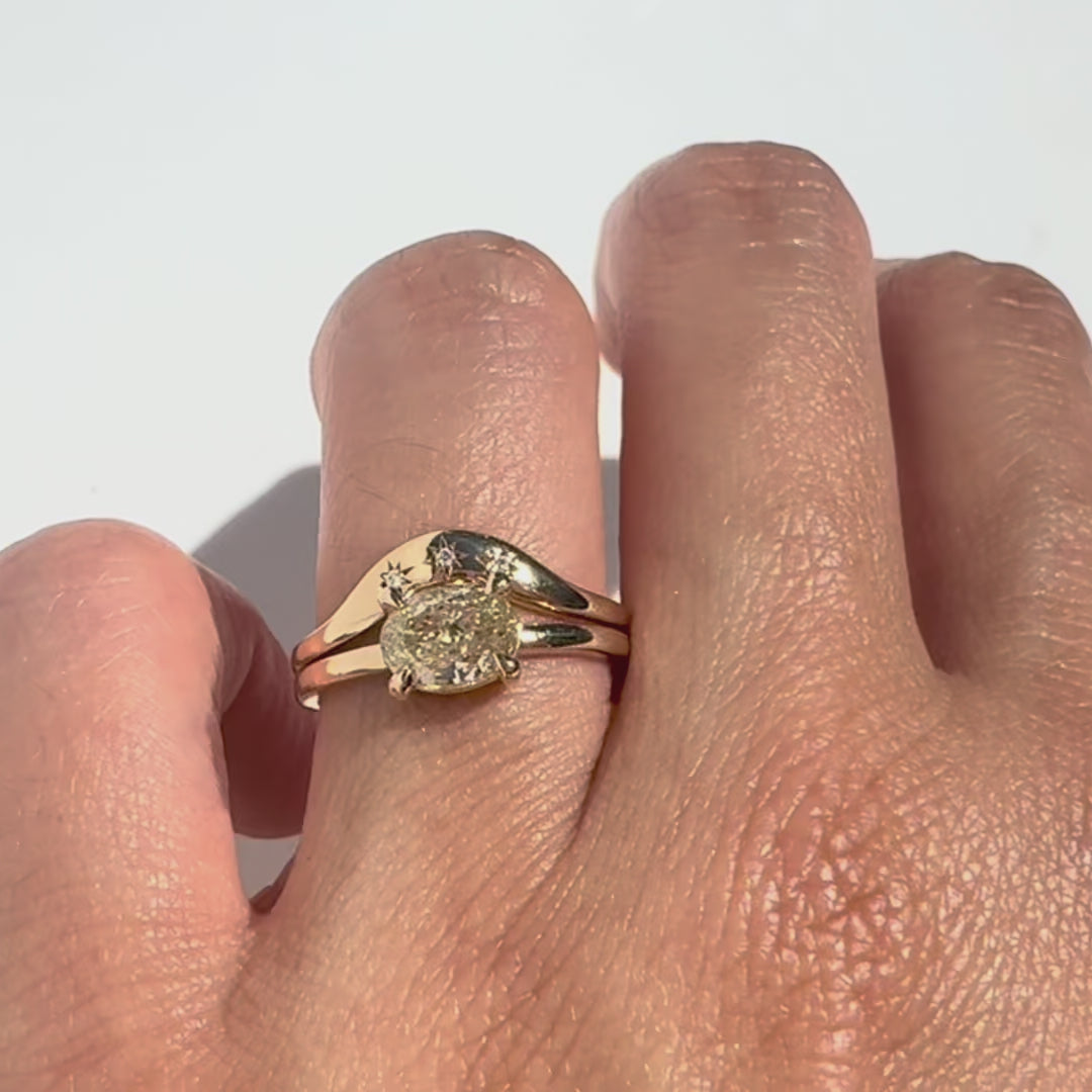 Ella 1ct Champagne Lab Diamond Ring