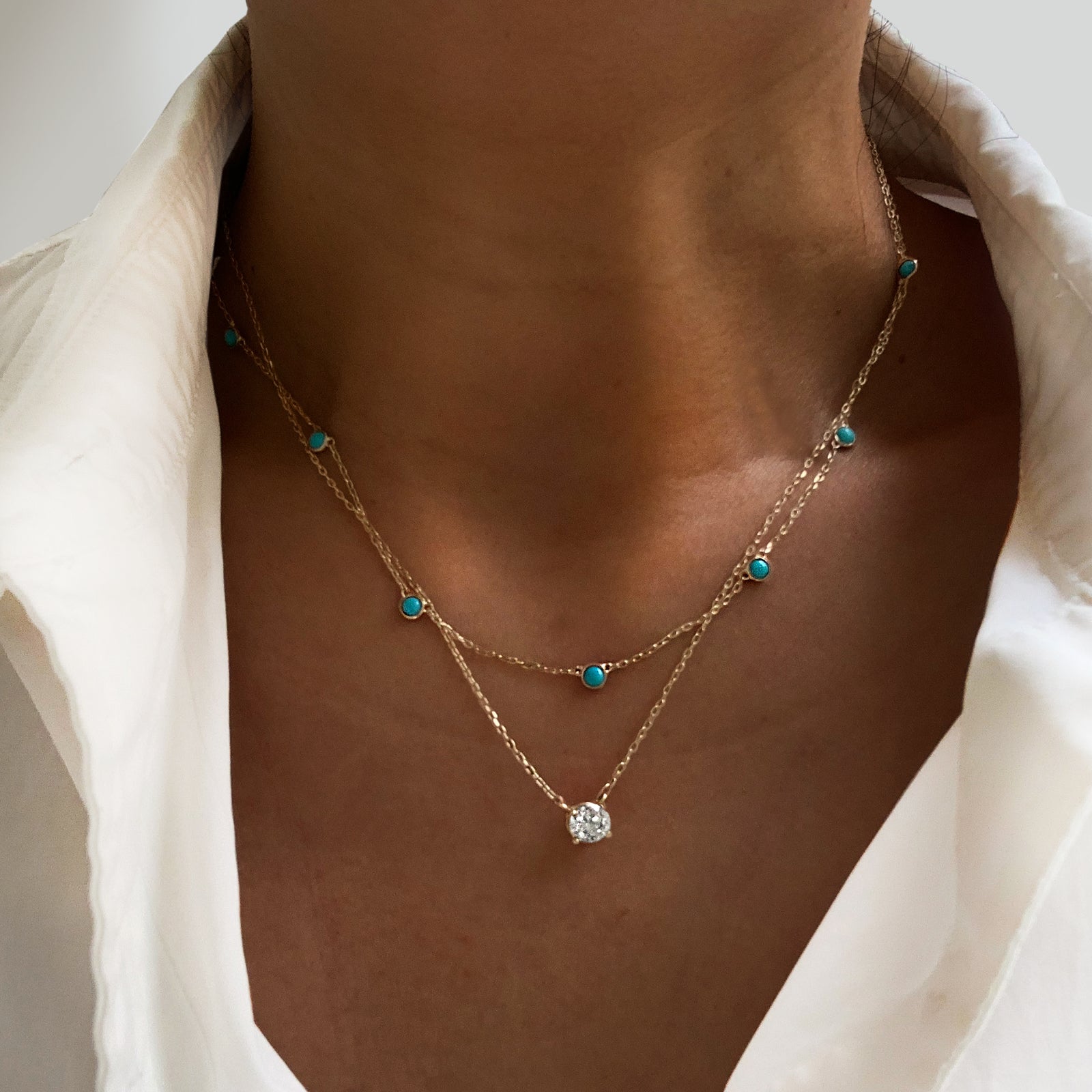 Turquoise Station Necklace