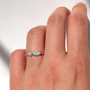 Jamie Park Jewelry- Opal Pearl Diamond Ring
