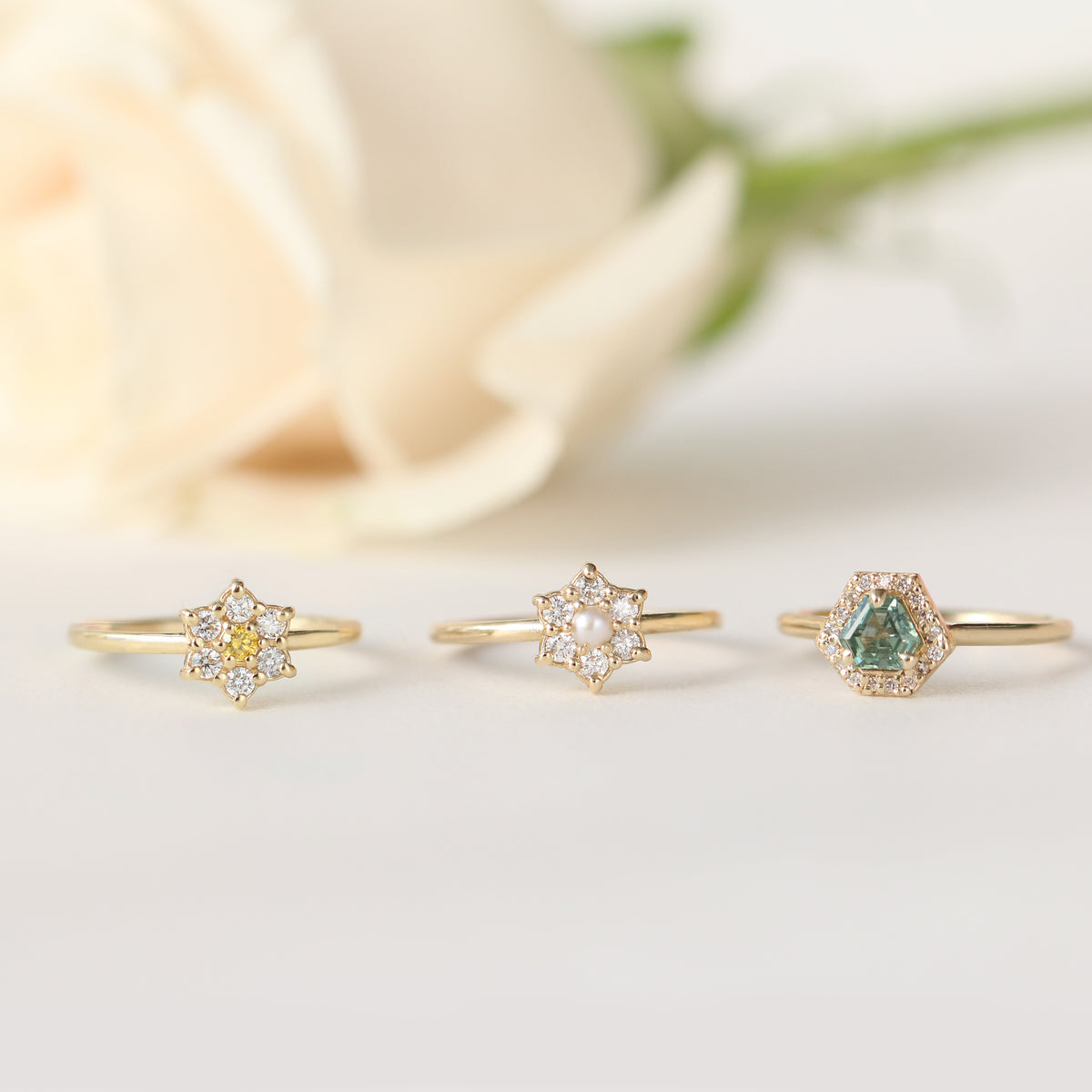 Jamie Park Jewelry - Yellow Diamond Daisy Ring