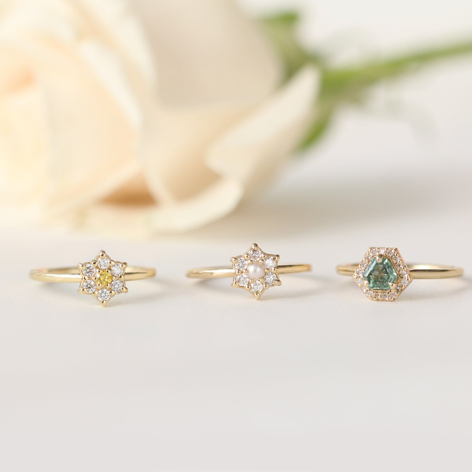 Jamie Park Jewelry - Yellow Diamond Daisy Ring