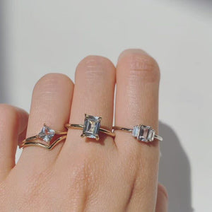 Bella Emerald White Sapphire Ring