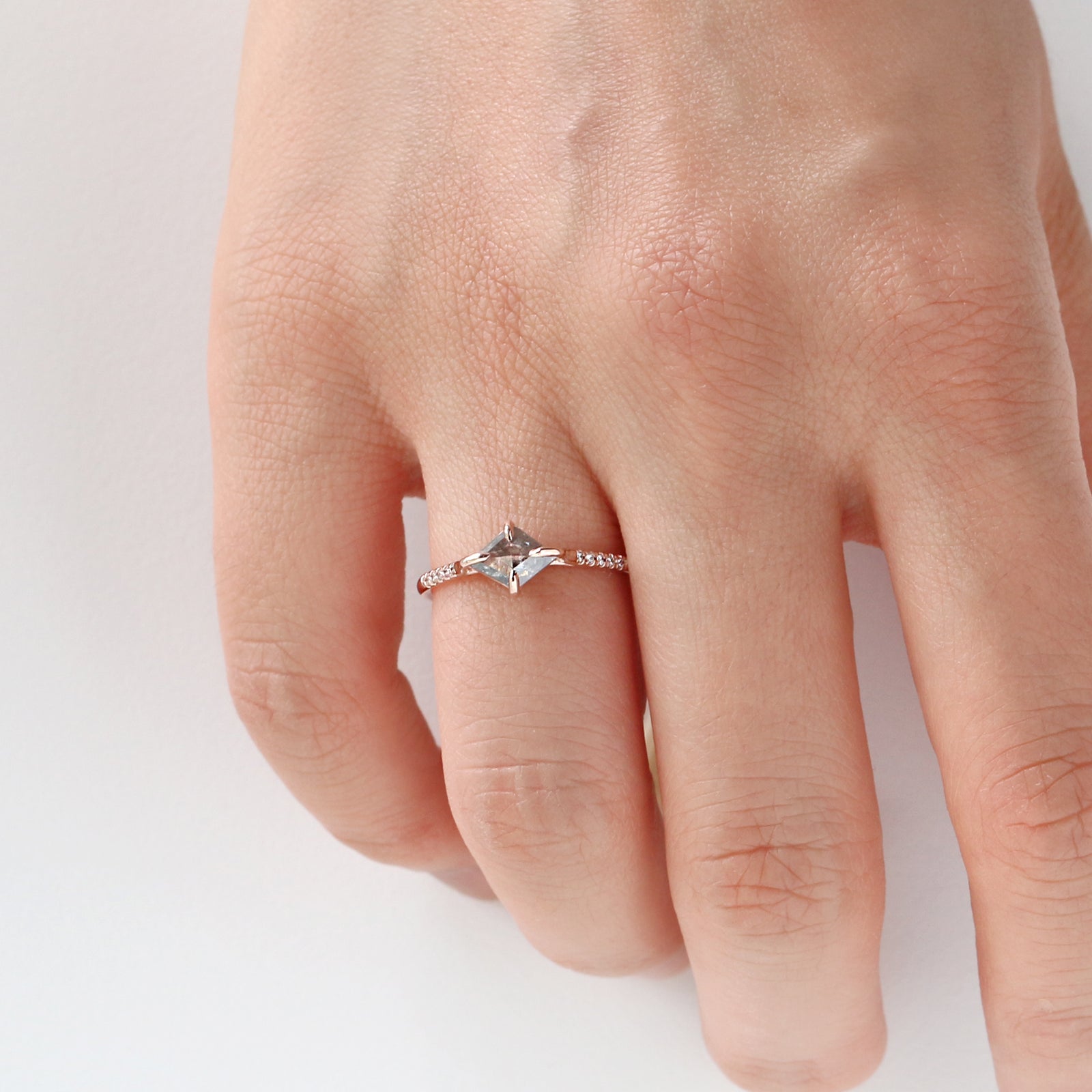 East-West Kite Cut Ava Ring