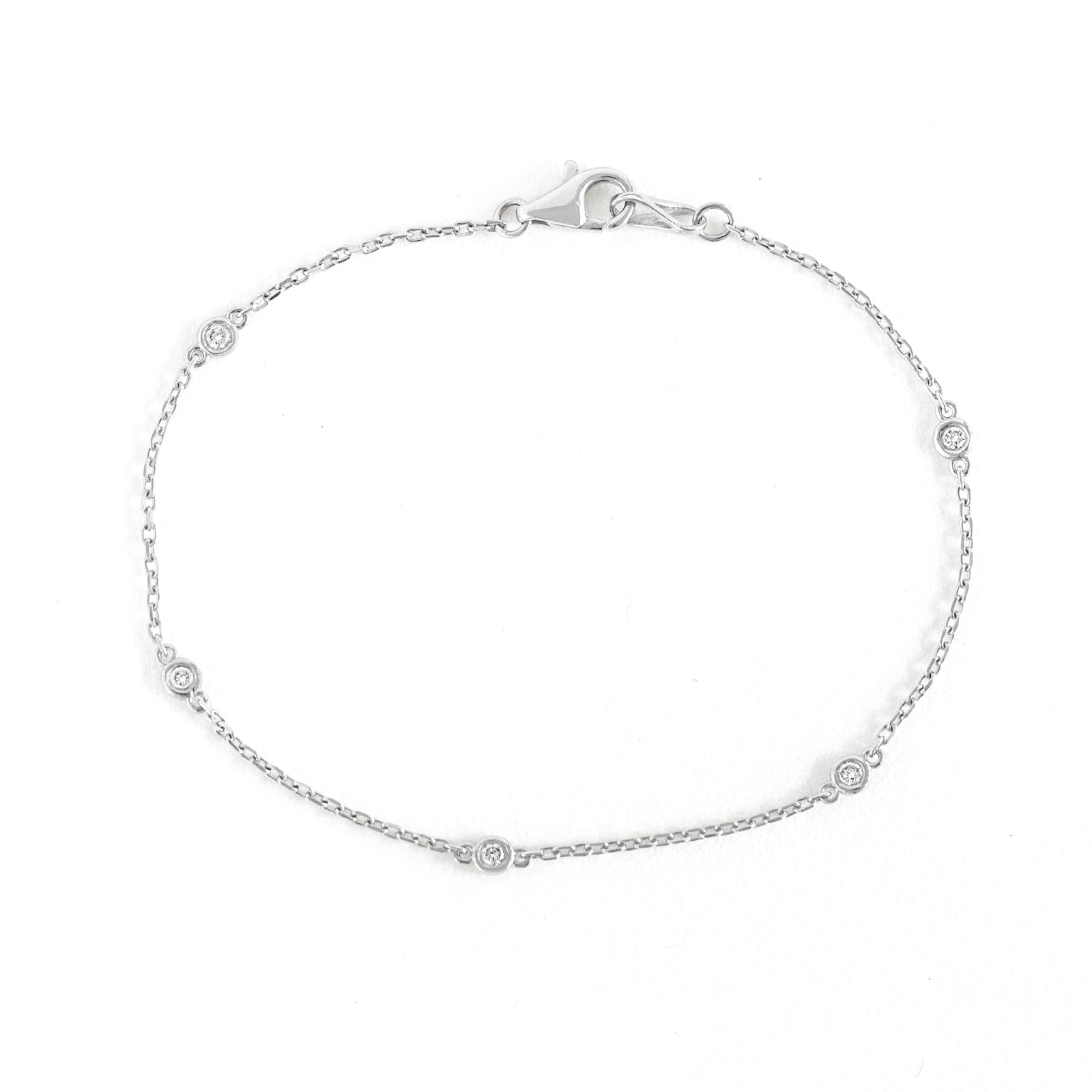 0.15 tcw. Five Diamond Station Bracelet