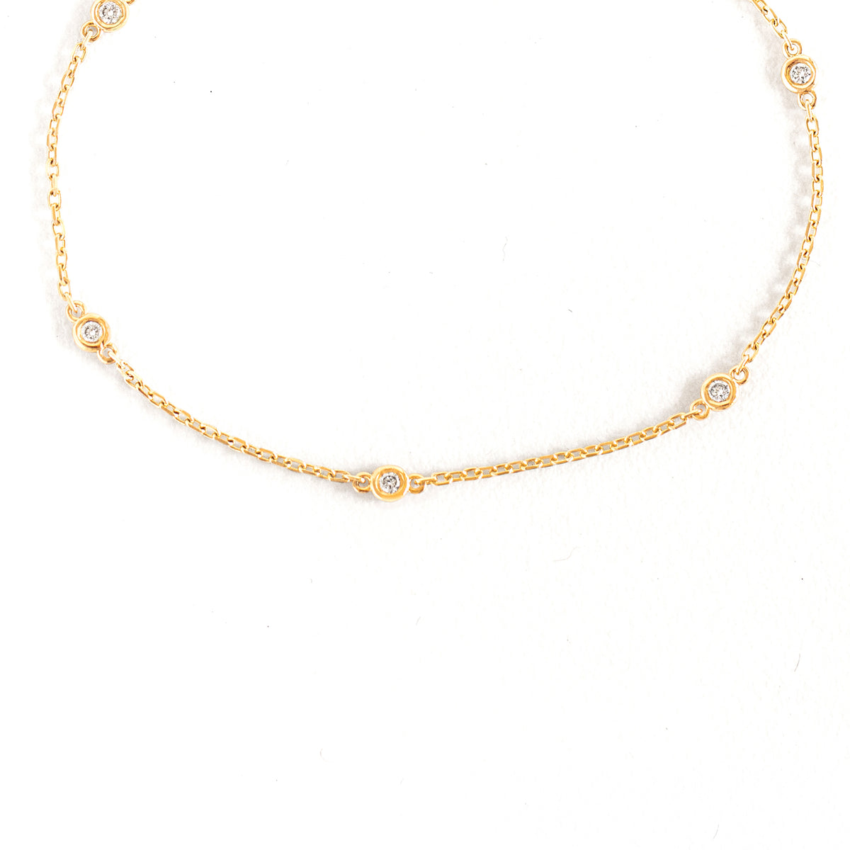 0.15 tcw. Five Diamond Station Bracelet