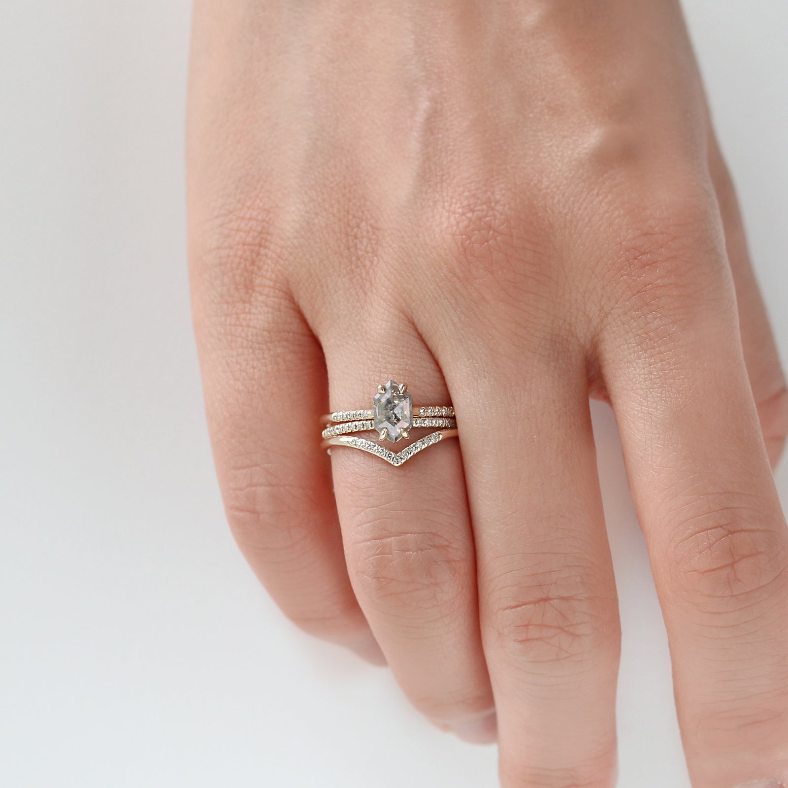 Solaris Pavé Half-Eternity Ring