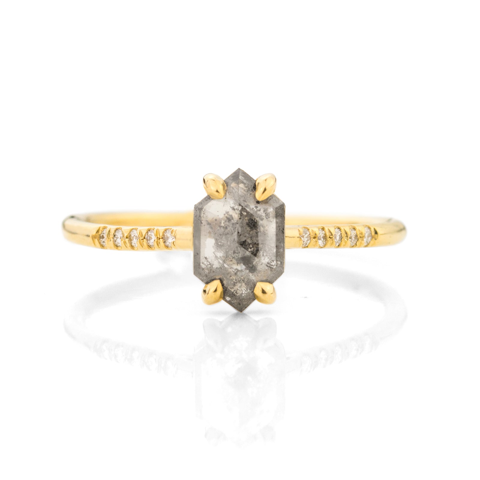 3/4 CT. Hexagon Cut Ava Ring