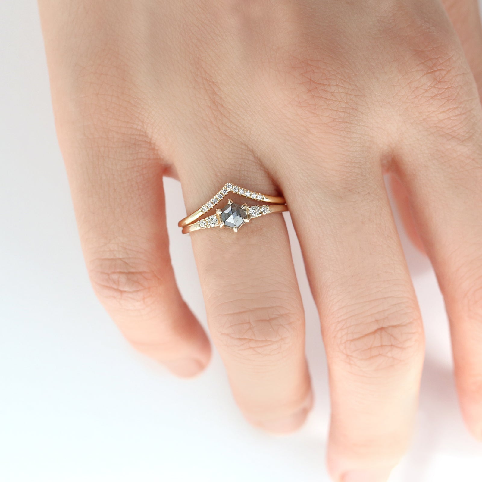 Pippa Hexagon Diamond Ring | Jamie Park Jewelry 