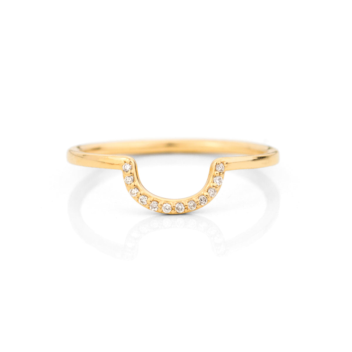 Diamond Deep Curve Ring by Jamie Park Jewelry 