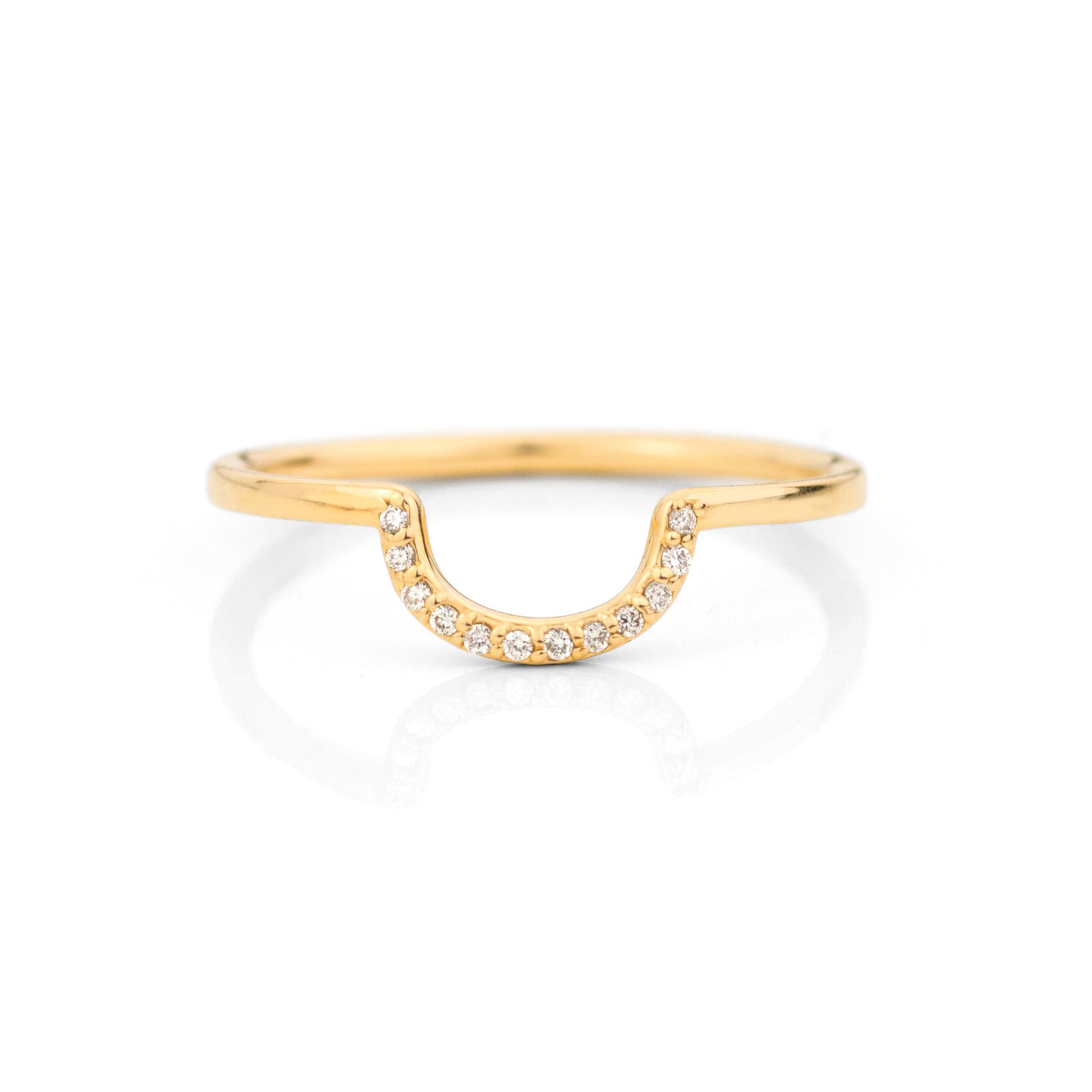 Diamond Deep Curve Ring by Jamie Park Jewelry 