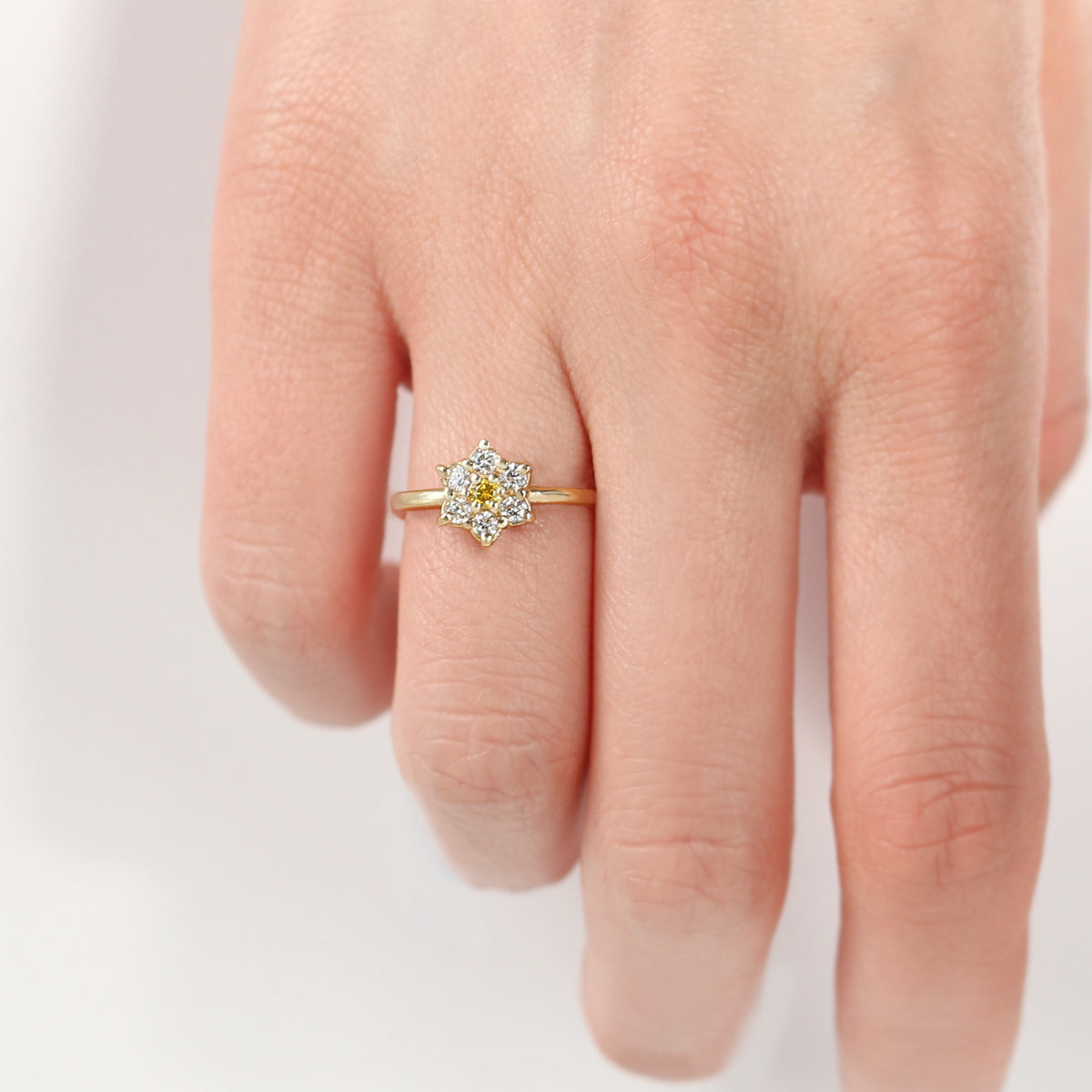 Jamie Park Jewelry - Yellow Diamond Daisy Ring